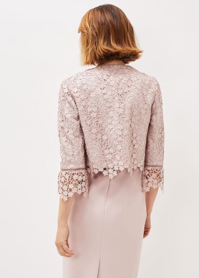 Rose Phase Eight Mariposa Lace Occasion Jackets | 3680IOPFQ