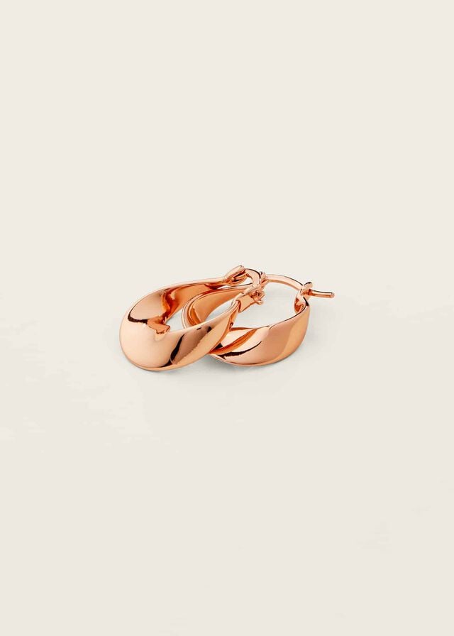 Rose / Gold Phase Eight Twist Hoop Jewellery | 3025GWVXF