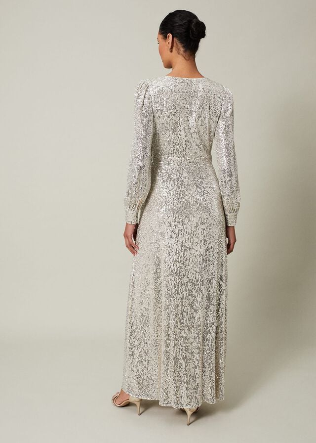 Silver Phase Eight Amily Sequin Dress | 1257CWXJH
