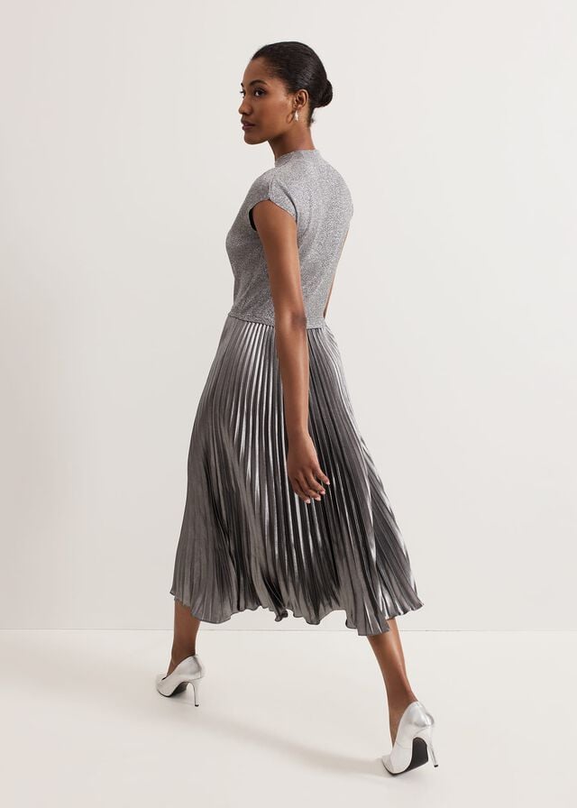 Silver Phase Eight Jayla Metallic Dress | 4357NILEG