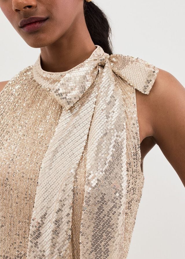 Silver Phase Eight Sammy Silver Sequin Dress | 4206FCKBN