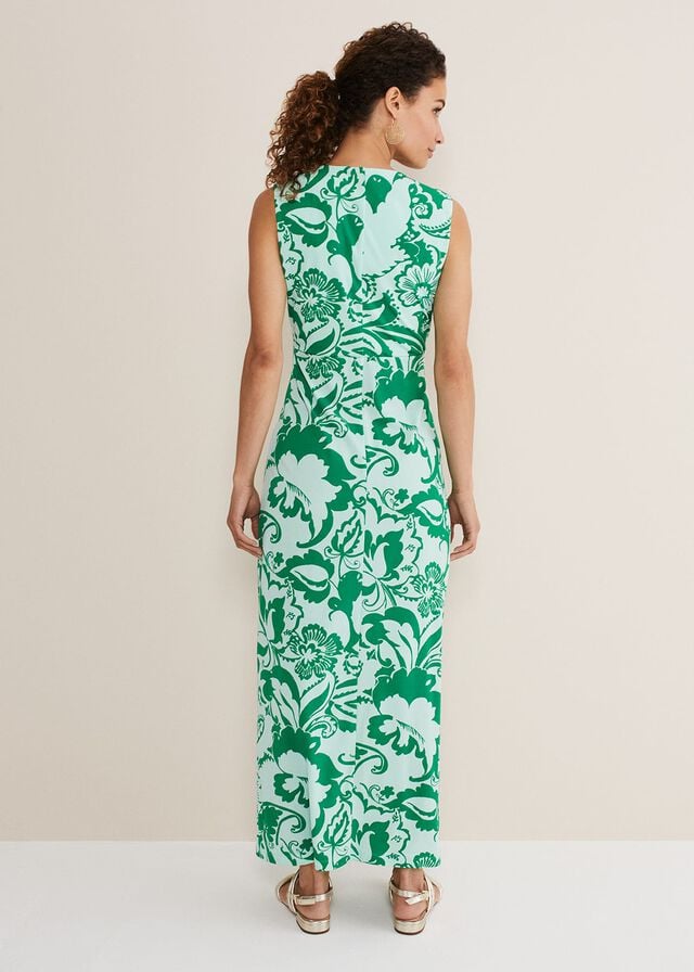Turquoise Phase Eight Asiya Paisley Dress | 8926BGVYN