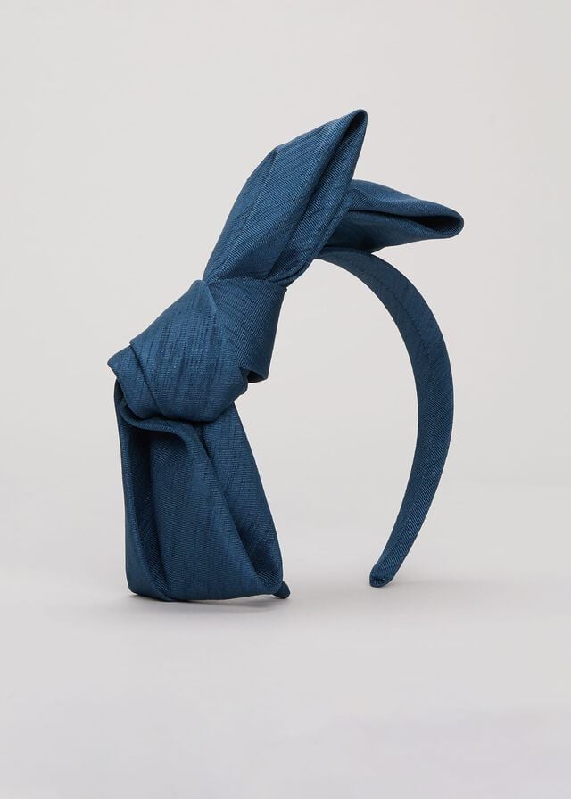 Turquoise Phase Eight Blue Silk Bow Hats | 7519PZGKD