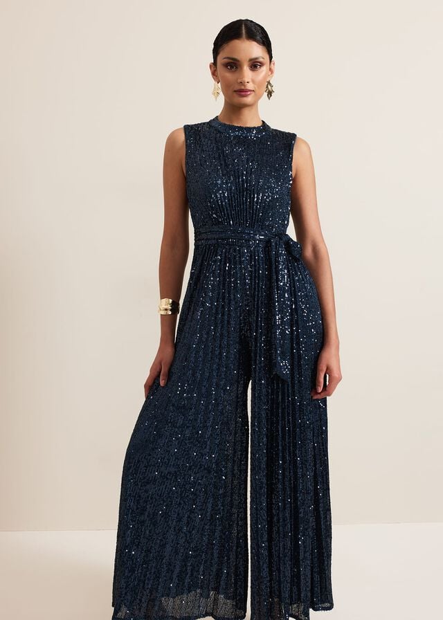 Turquoise Phase Eight Simara Teal Sequin Dress | 5860GZSVE