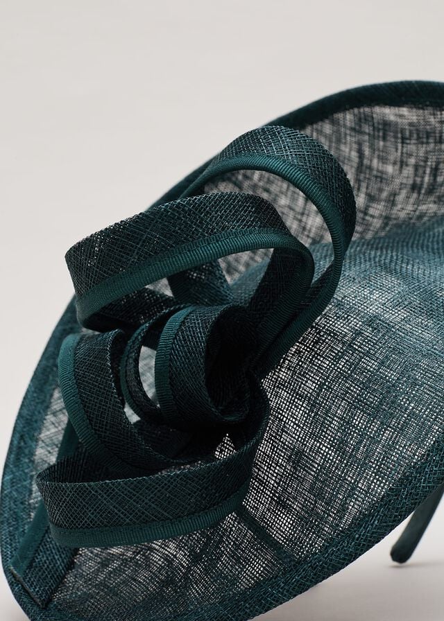 Turquoise Phase Eight Teal Grossgrain Twist Oval Fascinator Hats | 1742LSRAX