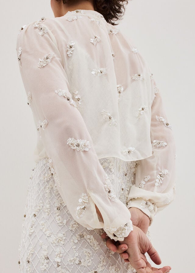 White Phase Eight Alexia Cover Up Jackets | 5638IPRGK