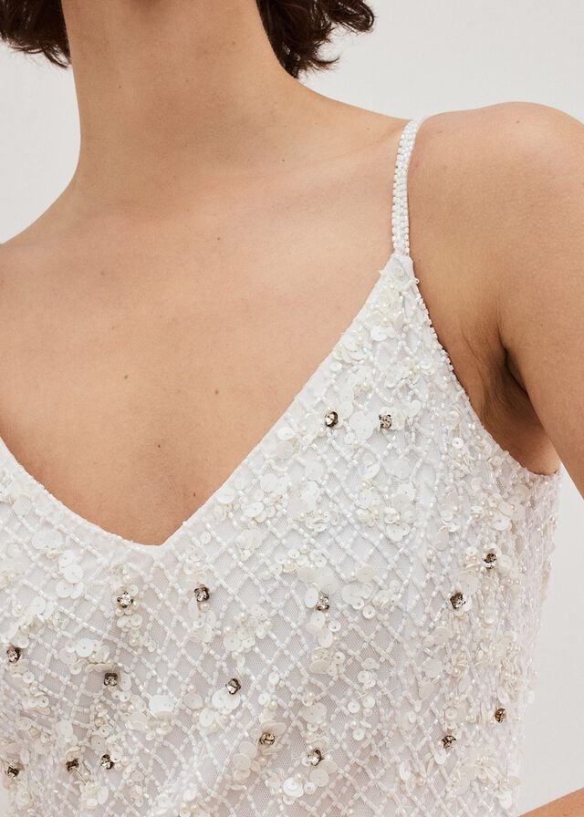 White Phase Eight Alexia Embellished Wedding Dress | 6291ULCOX