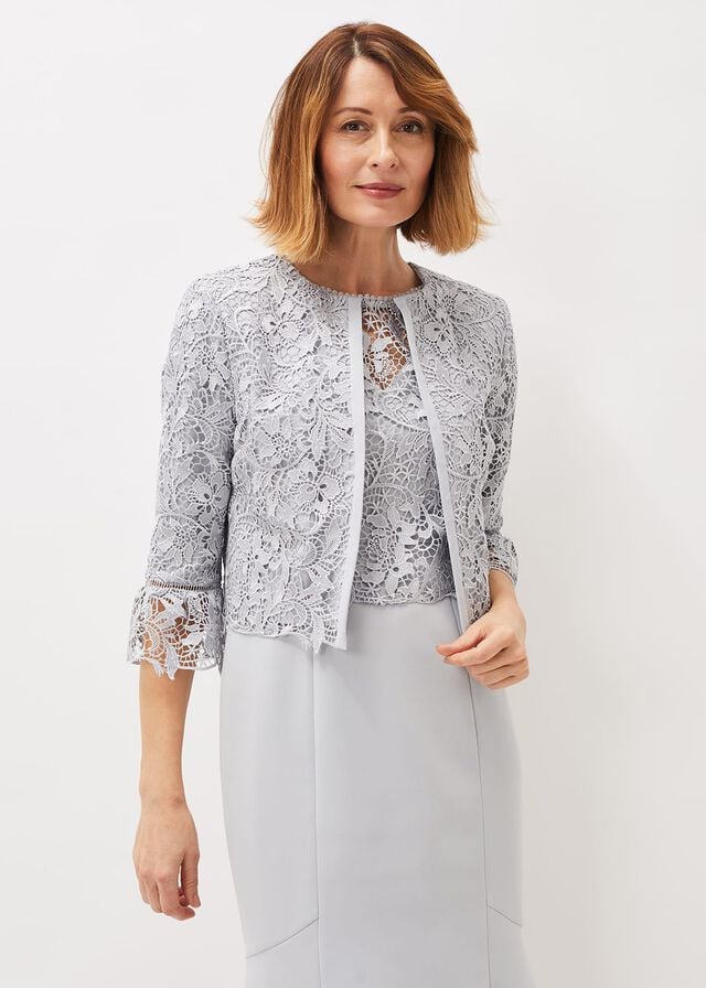 White Phase Eight Alisha Lace Jackets | 9618NZJFH