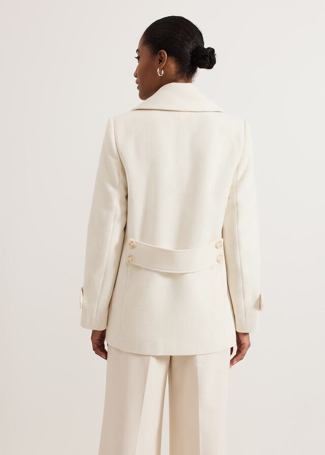 White Phase Eight Amelie Ivory Coats | 0918IZVLO