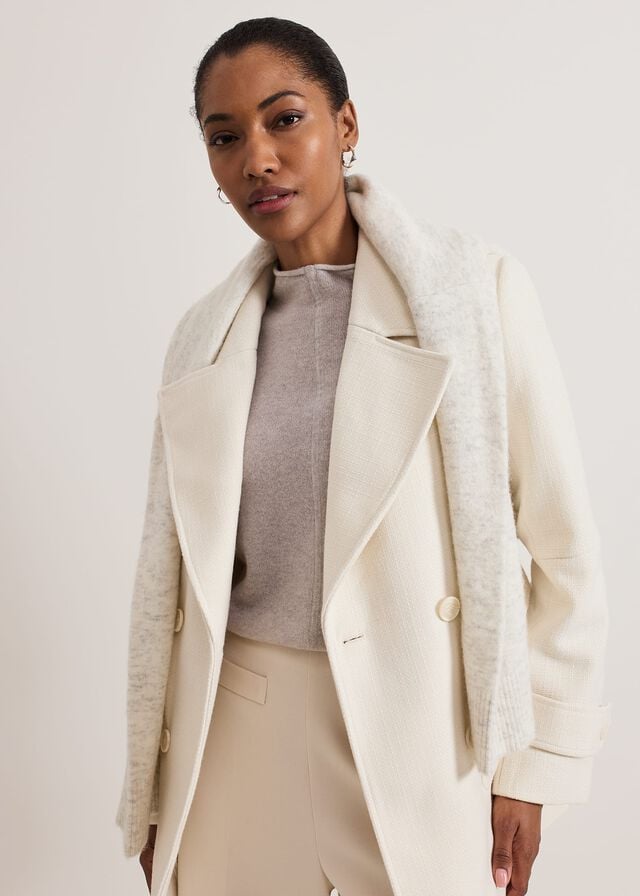 White Phase Eight Amelie Ivory Coats | 0918IZVLO