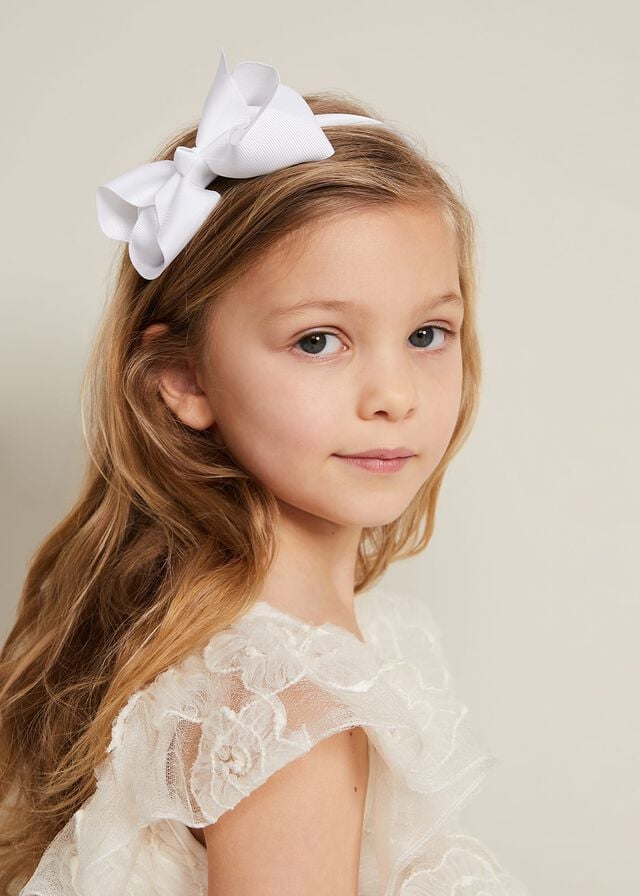 White Phase Eight Bow Hair Band & Clip Set Hats | 7531AZKHU