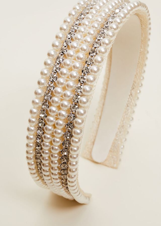 White Phase Eight Bridal Beaded Hats | 8295TFHYW