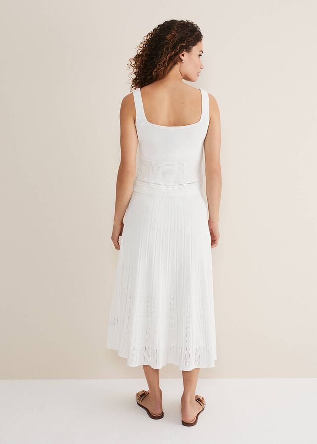 White Phase Eight Clarated Co-Ord Skirts | 8641PSTDU