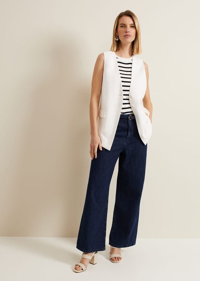 White Phase Eight Inara Longline Jackets | 7915KMSAP