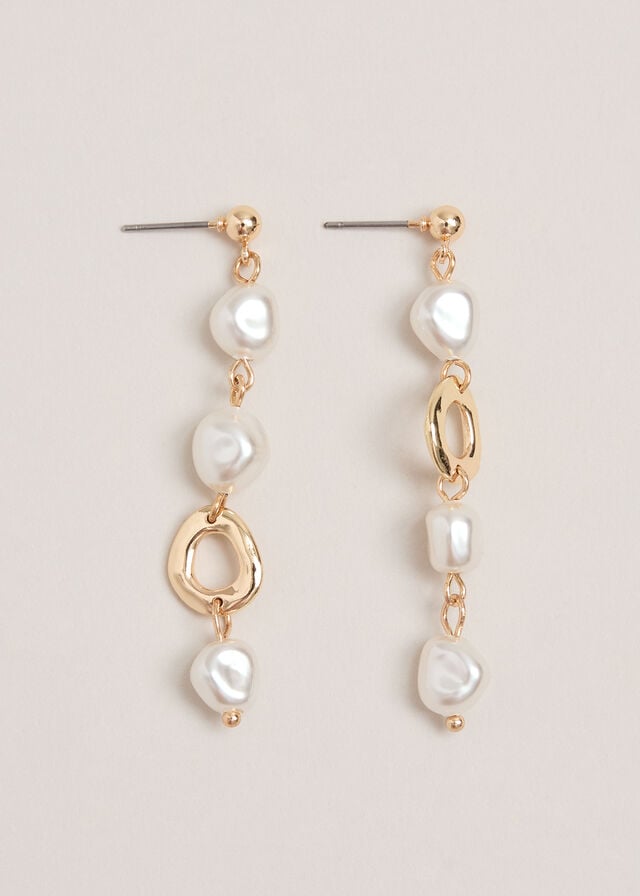 White Phase Eight Irregular Pearl Drop Jewellery | 0625ZEUDP