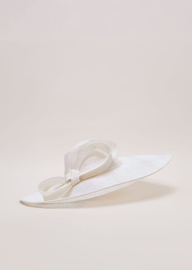 White Phase Eight Ivory Bow Statement Fascinator Hats | 3807YDPRB