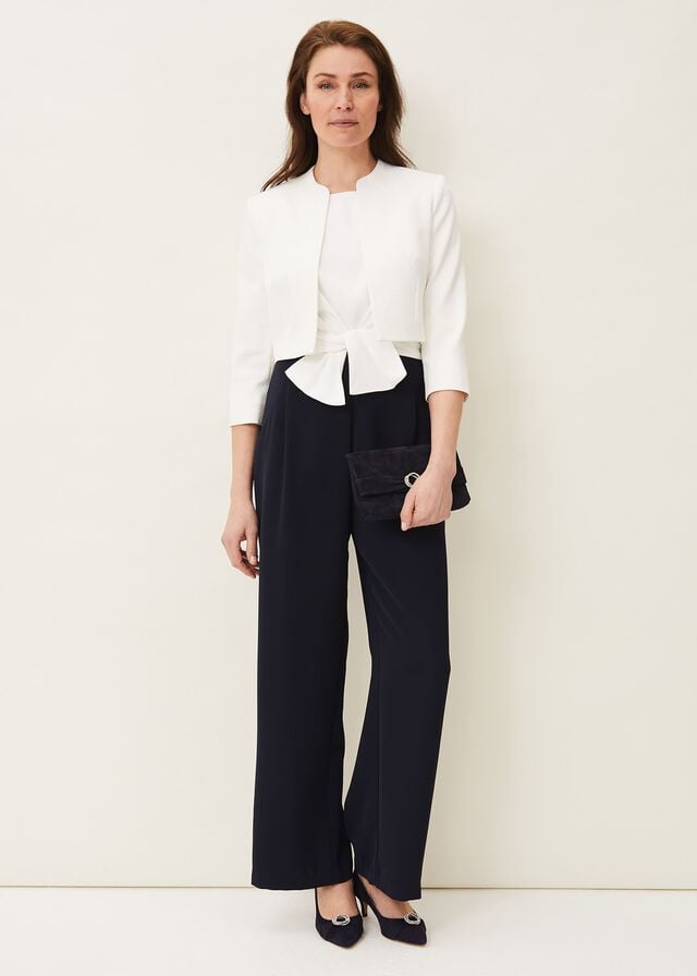 White Phase Eight Karlee Textured Occasion Jackets | 1472ECYDG