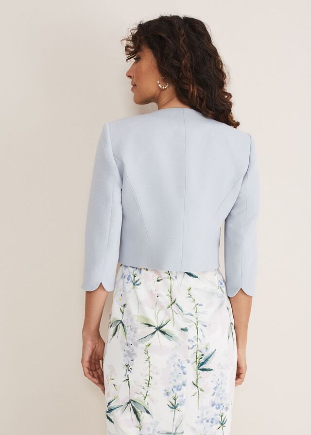 White Phase Eight Maria Textured Jackets | 7513JLWTU