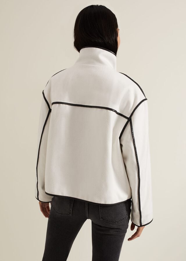 White Phase Eight Marlow Tipped Edge Jackets | 5489GQSBT