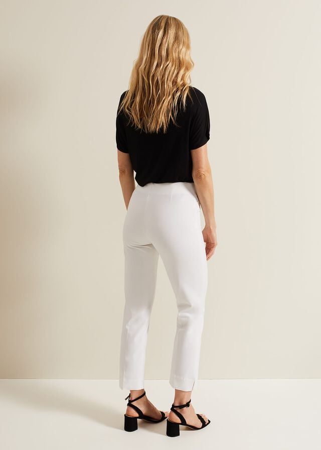 White Phase Eight Miah Capris Trousers | 0628ODWNI