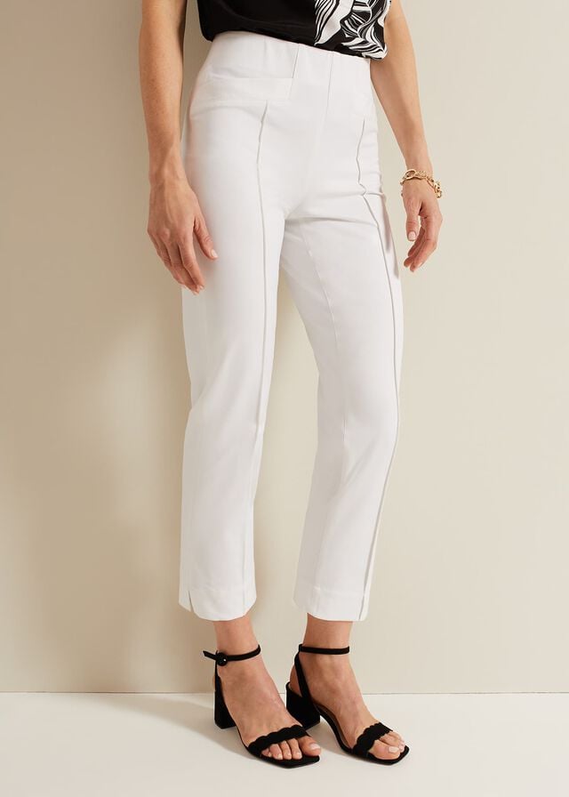 White Phase Eight Miah Capris Trousers | 0628ODWNI