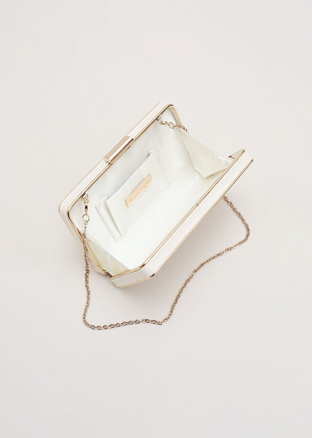 White Phase Eight Patent Box Bags | 2745QNSUL