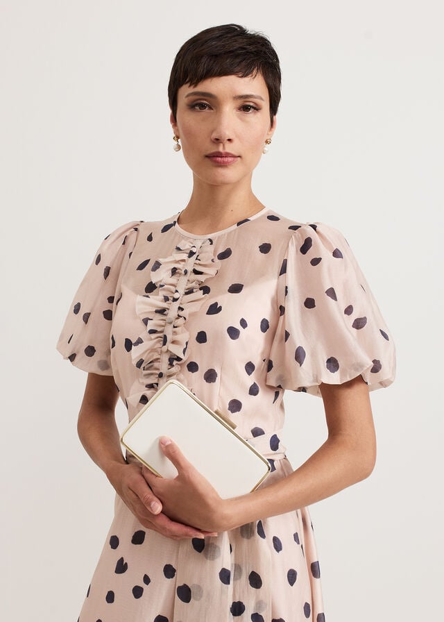 White Phase Eight Patent Box Bags | 2745QNSUL