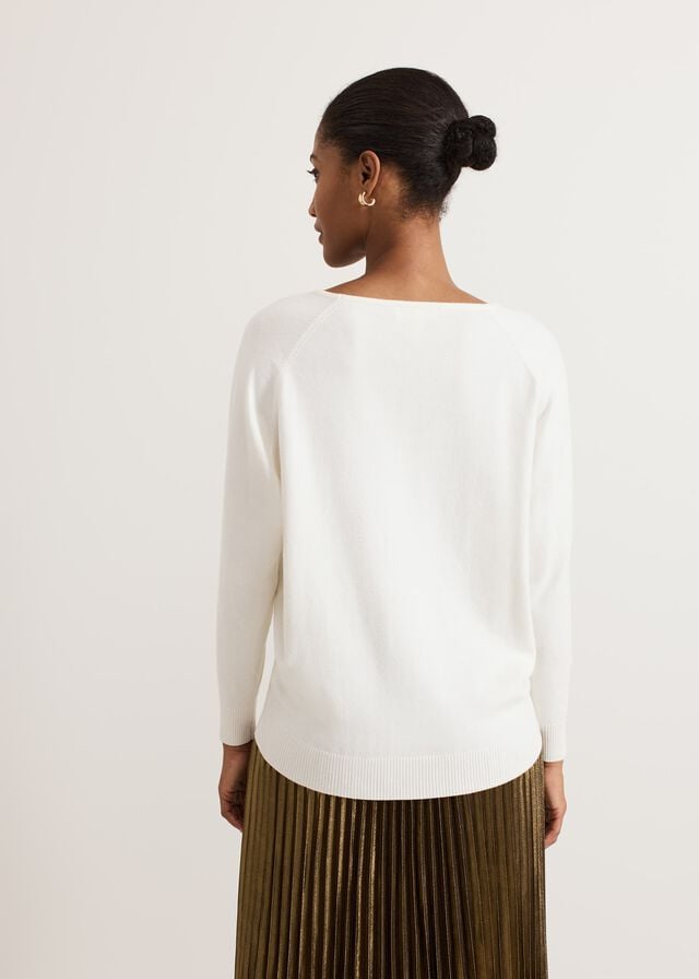 White Phase Eight Senita Fine Knitwear | 5369WGJFE