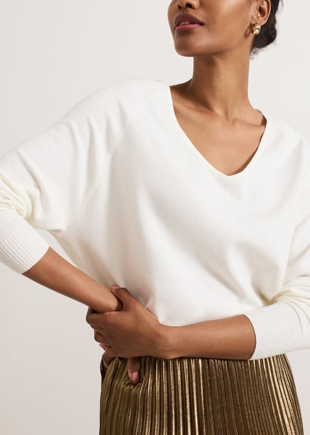 White Phase Eight Senita Fine Knitwear | 5369WGJFE