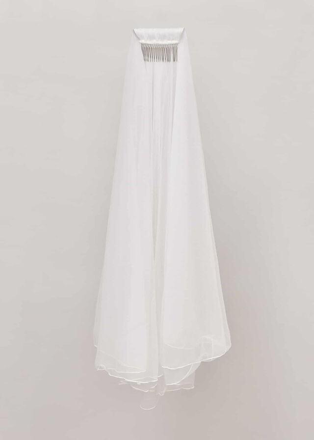 White Phase Eight Short Double Tier Veil Hats | 5897BOFCE