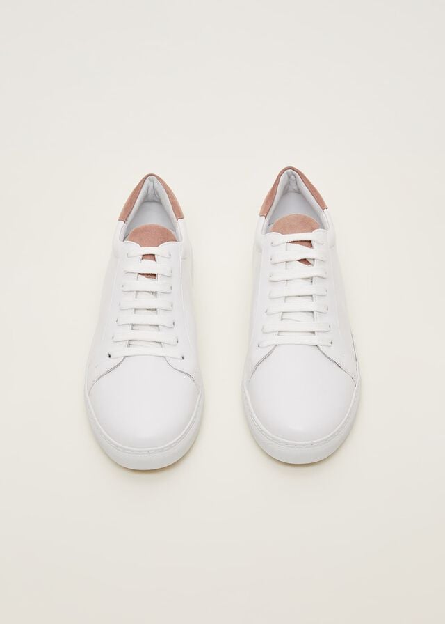 White Phase Eight Tab Trainer Flats | 5096NHQWG