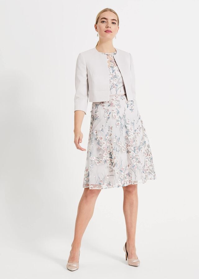 White Phase Eight Tara Textured Jackets | 7285JCRKQ