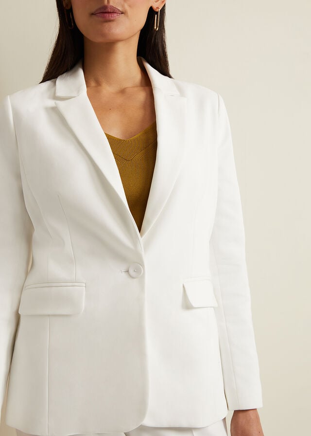 White Phase Eight Ulrica Petite Jackets | 4817WRAQX
