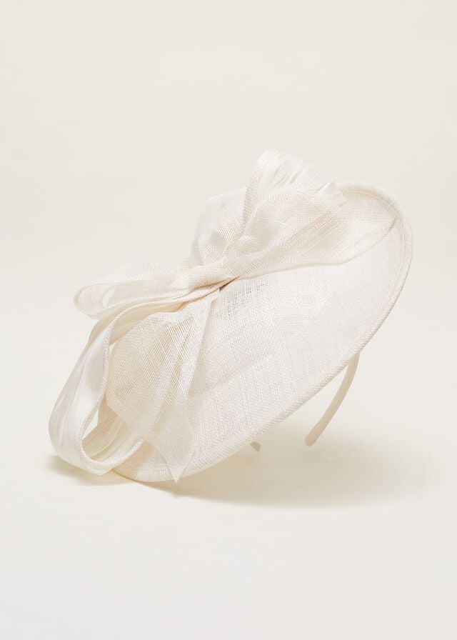 White Phase Eight White Bow Fascinator Hats | 4516PEVBU