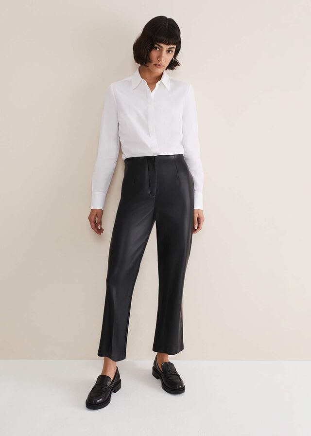 White Phase Eight White Cotton Fitted Shirts | 3071NJZUX