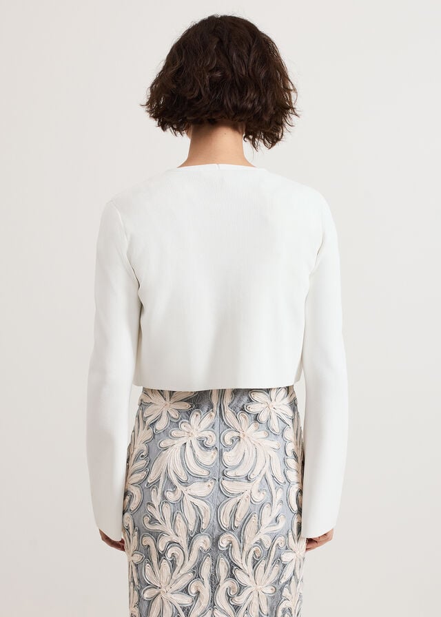 White Phase Eight Yasmin Cover Up Knitwear | 0725JSTBP