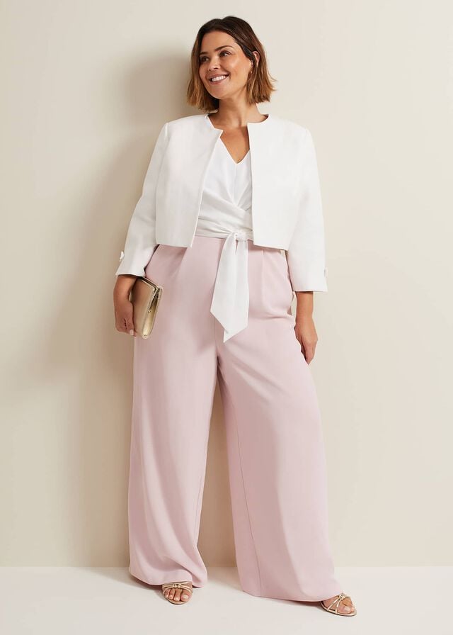 White Phase Eight Zoelle Bow Jackets | 2348CBWUV