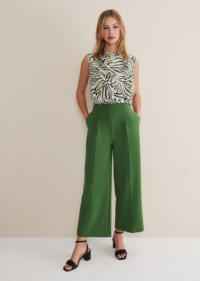 White / Multicolor Phase Eight Paulette Zebra Print Cowl Neck Shirts | 2368HPWYS