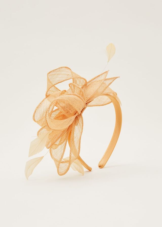Yellow Phase Eight Yellow Bow And Feather Hats | 1836IAXQN